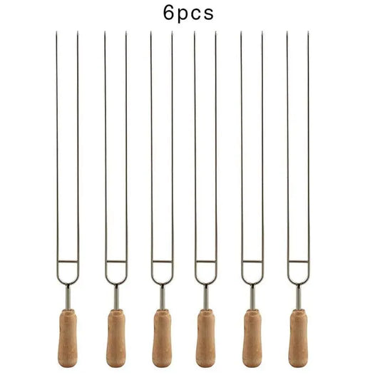 Stainless Steel U-Shaped BBQ Skewers – Perfect for Grilling Enthusiasts