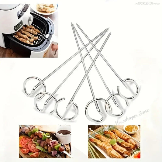 Premium 304 Stainless Steel BBQ Skewers – Perfect for Air Fryers & Ovens