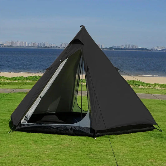 Ultralight Pyramid 4 Person Camping Tent – Spacious Teepee for Outdoor Adventures