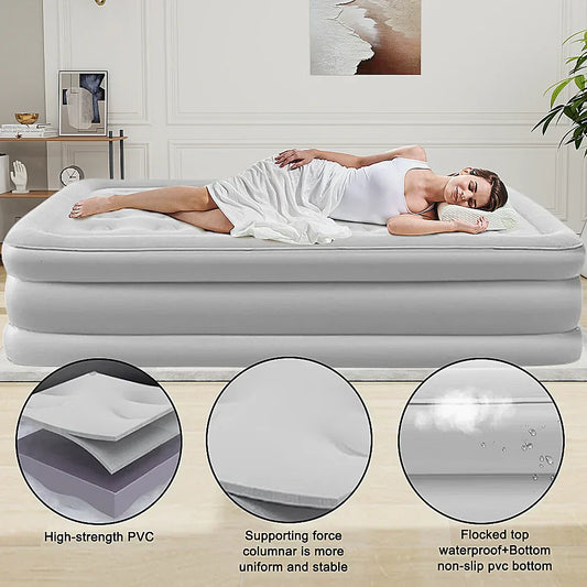 2 Person Automatic Inflatable Mattress – Perfect for Home, Camping &amp; More