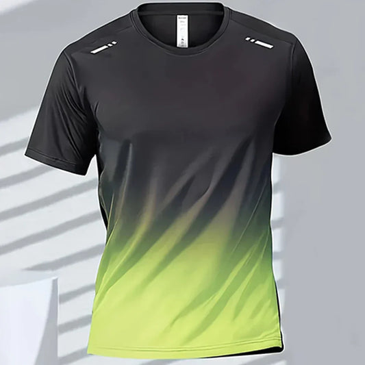 Men's Quick-Drying Gradient Sports T-Shirts – Perfect for Fitness &amp; Outdoor Activities