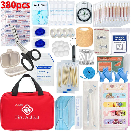 First Aid Kit 26-401 Piece Tactical Emergency Kit for Survival
