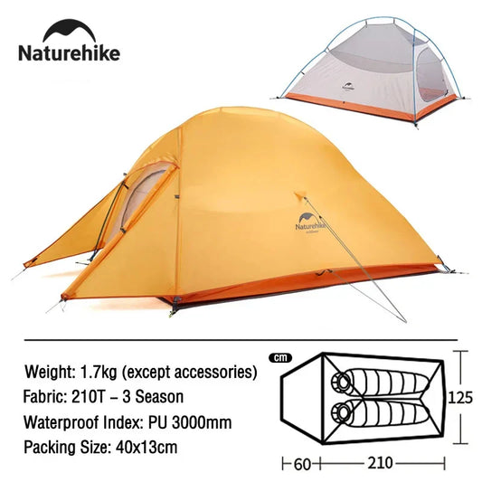 Naturehike Cloud Up 2 Person Camping Tent – Ultralight &amp; Waterproof Shelter