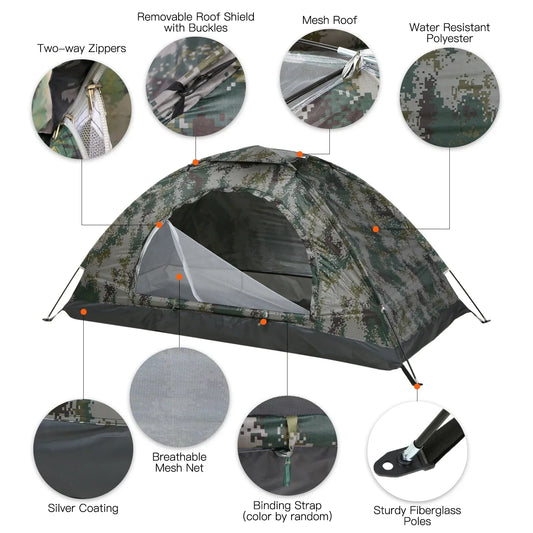 Ultralight Camping Tent – Portable Camouflage Tent for Outdoor Adventures