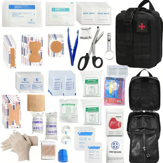 205 pcs Outdoor General Purpose First Aid Kit – Essential for Home and Travel