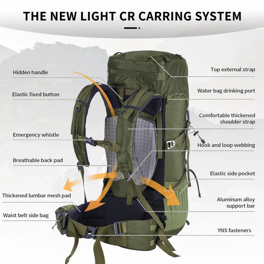 Naturehike Camping Backpacks – 55L Waterproof Hiking Trekking Packs