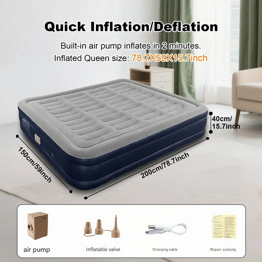 Comfortable 1-2 Person PVC Automatic Inflatable Mattress